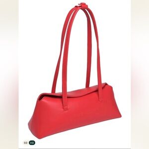 Pink east west shoulder bag